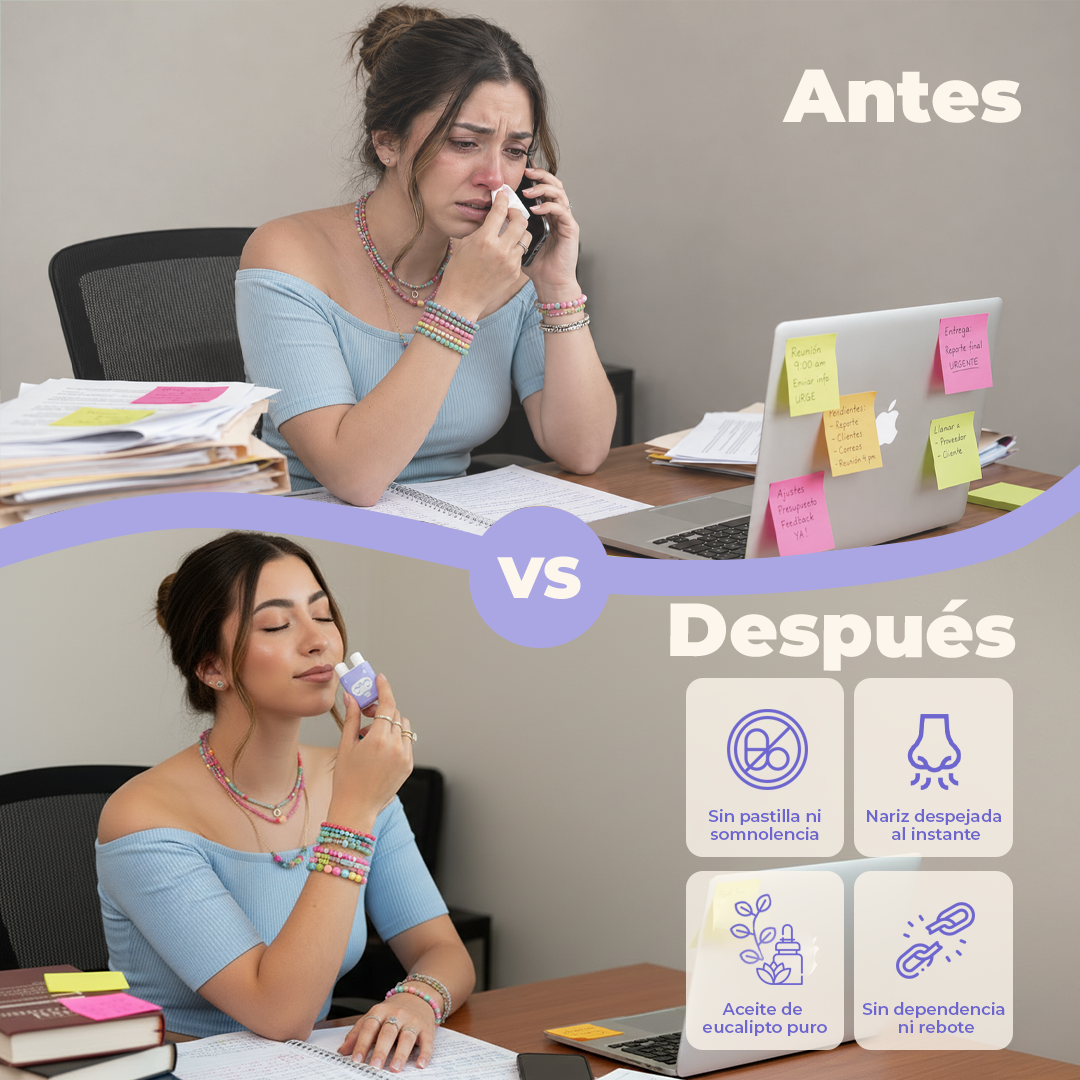 Mynariz — Aromaterapia Portátil para Descongestionar, Respira bien. Sin pastilla. Sin gotas.